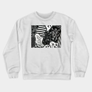 Paisley Butterfly with Batik Pattern Crewneck Sweatshirt